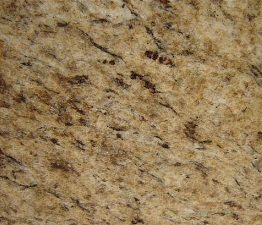 Amostra do Granito Amarelo Ornamental — tom dourado com grão médio
