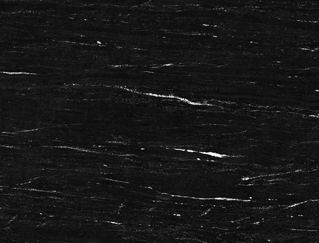 Amostra do Granito Preto Via Láctea — fundo preto com pontos brancos